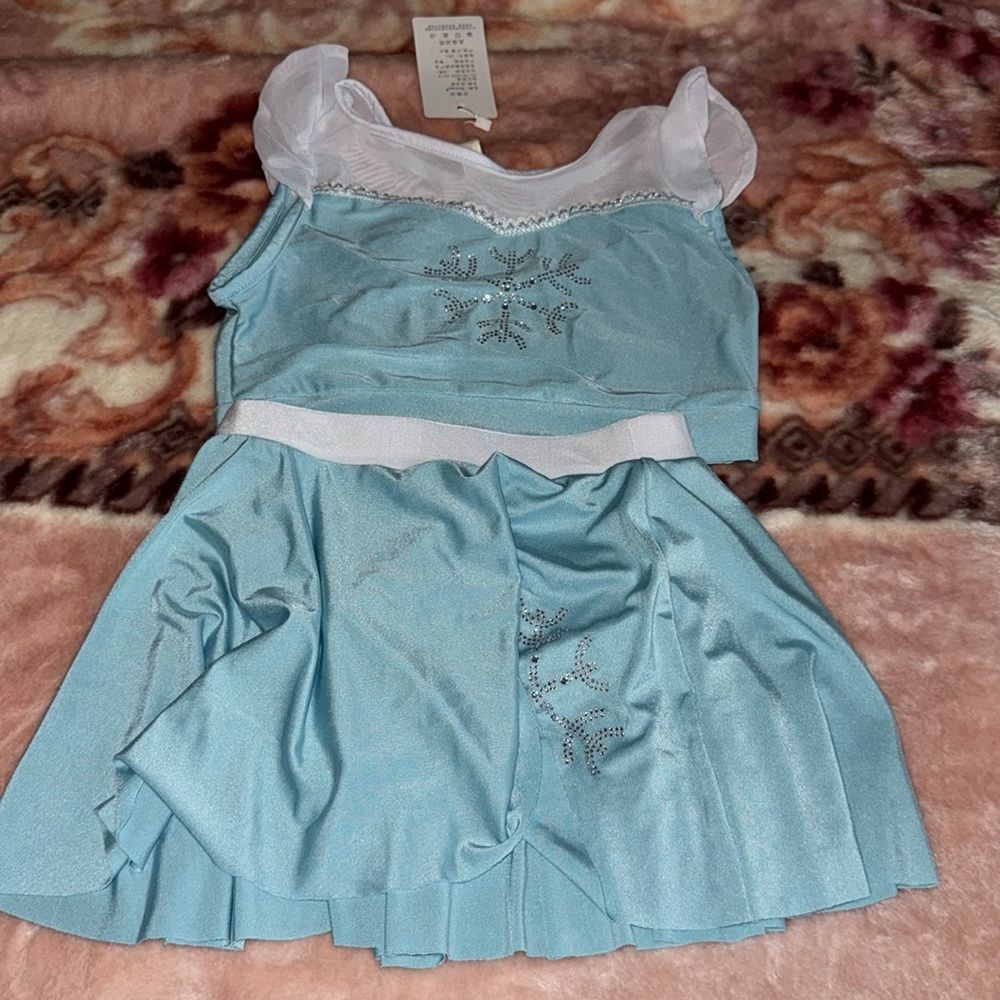 Kids Ice Princess swim Costume Blue and White size 140 - Picture 8 of 12